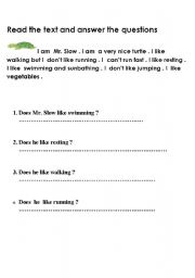 English Worksheet: yes / no questions