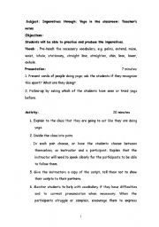 English worksheet: Imperatives