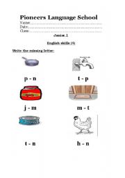 English worksheet: phonics