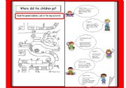 English Worksheet: Where did the children go?