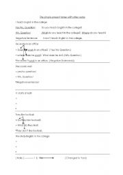English Worksheet: the simple present tense