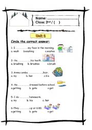 English Worksheet: my day