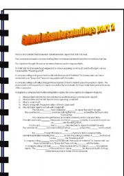 Cultural Misunderstandings part 2 reading writing conversation