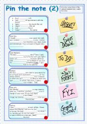 Pin the Note (2/2) - Mixed Tenses (+key)