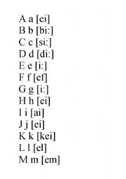 English Worksheet: alphabet