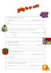 English worksheet: going to or will