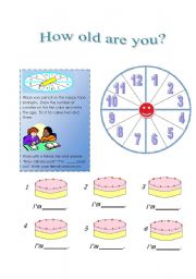 English Worksheet: how old are you?