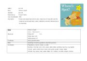 English Worksheet: Where is Spot-lesson plan