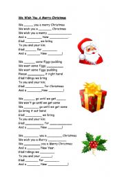 English Worksheet: We wish you Merry Xmas