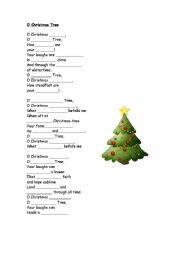 English worksheet: Oh xmas tree