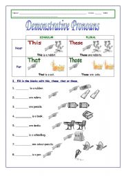 English Worksheet: Demonstrative pronouns