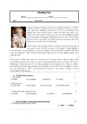 English Worksheet: Reading test