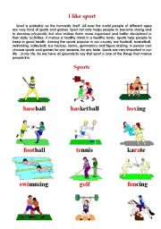 English worksheet: sports