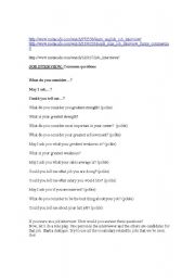English worksheet: Serious and funny Job interviews