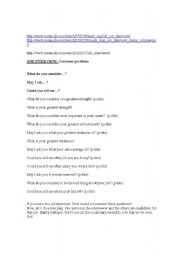 English Worksheet: Serious and funny Job interviews