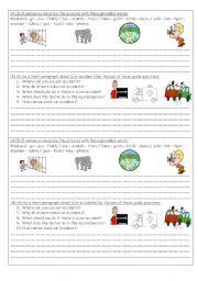 English Worksheet: describe pictures/car accident composition