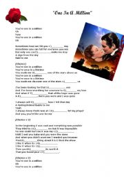 English Worksheet: one in a million