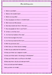 English Worksheet: Present Simple Worksheet