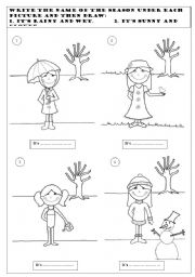 English Worksheet: Weather and seasons