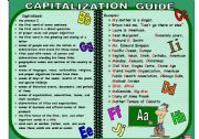 English Worksheet: Capitalization guide plus practice