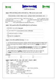 English Worksheet: Review Exercises