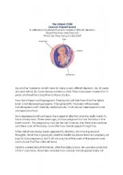 English worksheet: The Unborn Child