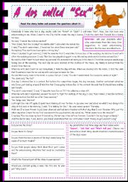 English Worksheet: A dog called 