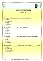 English Worksheet: past simple