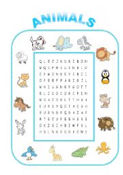 English Worksheet: animals