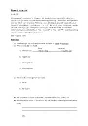 English worksheet: Have / have got