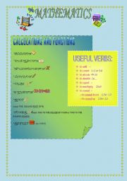 English worksheet: MATHEMATIC