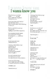 English Worksheet: I wanna know you - miley cyrus