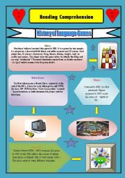 History of Language Games: ( puzzles, monopoly, chess ...etc Reading Comprehension