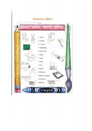 English Worksheet: Classroom