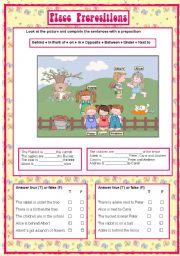 English Worksheet: PLACE PREPOSITIONS