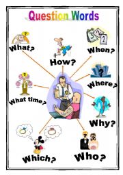 English Worksheet: Question Words - poster