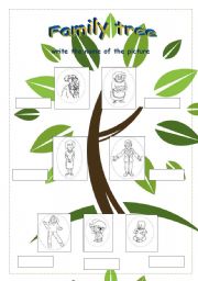 English Worksheet: family tree