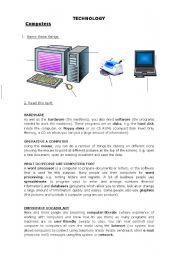 English Worksheet: Technology - computers