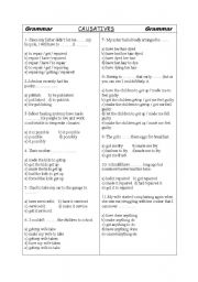 English Worksheet: causative