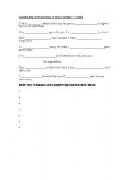 English worksheet: first conditional