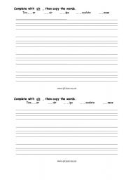 English worksheet: complete