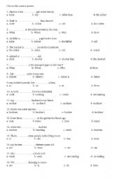 English Worksheet: Revision 