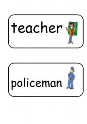 English Worksheet: Jobs/ Occupations flashcards