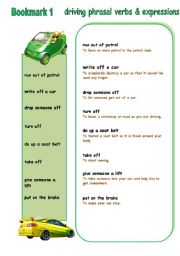 DRIVING: phrasal verbs and expressions