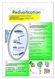 English Worksheet: Reduplication In English