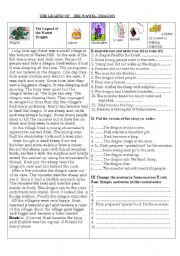 English Worksheet: The Legend of the Wawel Dragon