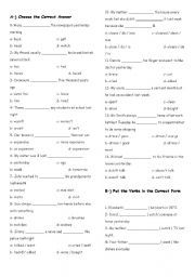 Past Simple was-were Revision Worksheet