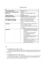 English Worksheet: Writing Lesson plan with activities