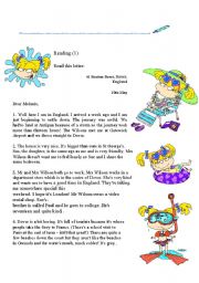 English Worksheet: reading about sending a letter
