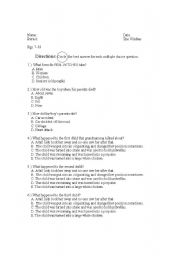English Worksheet: worksheet for The Witches